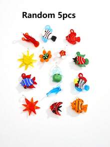 1/3/5/7/10/15/20/25/30/50pcs Multi-Color Enameled Ceramic Hand-Painted Sea Horse Decor, Suitable For DIY Jewelry Making Like Pendant Necklace, Earrings, Keychain, Phone Strap For Family, Couples, Friends As Gifts - Multicolor - View 26