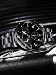 礼盒套装，结婚礼物，生日礼物，送给爱人，父亲，老师，公司年会，员工，圣诞礼物，经典时尚商务石英表+钱包+皮带+皮带扣+礼盒，商务礼品，派对，节日礼物