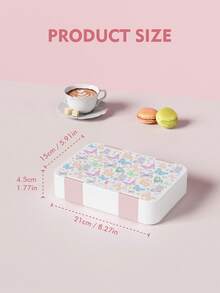 Meoky Hộp đựng cơm Bento – Hộp đựng cơm chống rò rỉ 5 ngăn, Hộp đựng đồ ăn nhẹ chuẩn bị bữa ăn có thể tái sử dụng, Hộp đựng cơm trưa kiểm soát khẩu phần cho trẻ em và người lớn, đựng thức ăn cho trường học, văn phòng, du lịch và dã ngoại (Hình con bướm trắng) - trắng - Xem 3