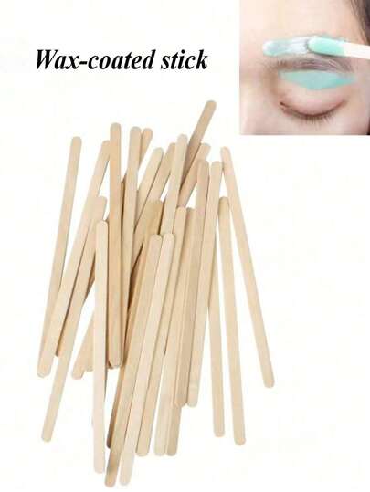 100/50/20 Pcs Pcs Natural Wooden Waxing Sticks, Disposable Wax Applicators & Mixing Spatulas For Hair Removal, Facial & Body Waxing, DIY Beauty & Craft Projects, Salon & Home Use, Gift For Mother's Day Christmas