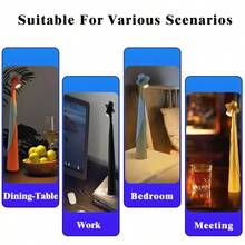 1 Stück LED Tischlampe, wiederaufladbar, lange Akkulaufzeit, tragbare Tischlampe, nordischer moderner, minimalistischer Stil, geeignet für Wohnzimmer/Schlafzimmer/Nachttisch Dekorative Tischlampe