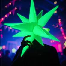 6Set 72Pcs UV Neon Glow Balloon Neon Foil Explosion Star Balloons Kit Cone Balloons Blacklight Reactive Fluorescent Balloon Glow In The Dark Party Supplies For Birthday Wedding Decoration