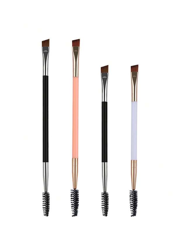 Eyeliner Brush Double-Head Eyebrow Brush Angled Brush Eyelash Brush Spiral Eye Makeup Brush Multi-Purpose Beauty Tool Eyeshadow