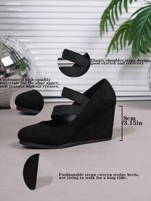 Damen minimalistische Espadrilles mit Knöchelriemen, Lässig Street Outdoor Beach Boho Party, gewebter Kreuzriemen aus Kunstveloursleder, geeignet für alle Jahreszeiten - Schwarz - Übersicht 19