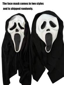 Scary Funny Screaming Face Mask Scary Headgear Adult PROM Props Latex Play Props, Holiday Dress-Up Props(Latex Material) Halloween