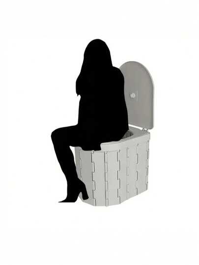 1pc Portable Folding Toilet, Foldable Commode, Camping Potty, Emergency Outdoor Sanitary Item, Camping Accessory, Outdoor Cushion, Suitable For RV, Car, Travel And Home Use - Easy To Clean, Odor Proof, High Load Bearing, Ideal For Camping, Hiking, Travel And Emergency Situations, Can Also Be Used As A Laundry Basket And Seat, Perfect For Fishing, Trekking, Mountaineering, Outdoor Activities, Long-Distance Travel, Vehicle Accessories, Hiking, And Household Necessities.