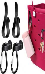 AIERSA Inserts Hooks Accessories For Bogg Bags, Charms Key Holder Carabiner, Pouch Earphone Tassel Keychain Cup Holder Attachment Compatible With Simply Southern Rubber Beach Totes - ColorA - View 1