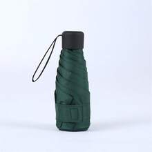 1 pièce Mini parapluie de poche pour la protection contre le soleil et la pluie, résistant aux UV, pliable et portable pour l'école, le bureau, la maison, les voyages