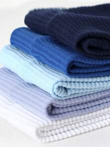 5 Stücke Unisex einfarbige & gestreifte vielseitige Sporthaarbänder, modische tägliche Radfahren Trainings Schweißbänder