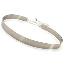 1pc Women's Fashion High-End Metal Waist Belt