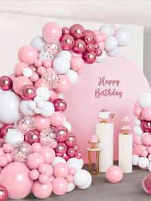 109 quả bóng bay cao su nhiều màu kim loại màu hồng ngà bụi mạ vàng hồng, trang trí hoàn hảo cho đám cưới theo chủ đề màu hồng, tiệc chia tay cuộc sống độc thân, tiệc tùng, lễ kỷ niệm ngày lễ, phông nền chụp ảnh tường phòng, bộ vòng hoa bóng bay trang trí - Nhiều màu - Xem 2