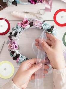 10 piezas Elegante Set de Decoraciones de Moños DIY para Regalos, Flores Hechas a Mano, Moños de Cinta de Satén Simples, Perfectos para Bodas, Cumpleaños, Fiestas