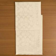 Coach Signature C Classic Women's Silk Scarf CB690-GRY Comfortable & Warm Scarf Shawl Suitable For Autumn Casual Daily Women Accessories Perfect Gift For Mom Girlfriend