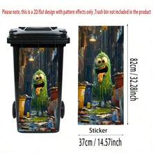 1 pieza Pegatina de cubo de basura con serie de animales divertidos, incluye pegatinas autoadhesivas de PVC con diseños de perro, jirafa, mapache y otros animales, adecuado para cubos de basura al aire libre, decoración de habitaciones, dormitorios, cocinas, paredes y decoración