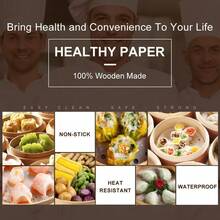 100-Pack 9 Inch Unbleached Steamer Liners, Perforated Parchment Paper Rounds For Air Fryer, Bamboo Steamer & Cooking - Non-Stick - Air Fryer Liners - 9 inches - View 5