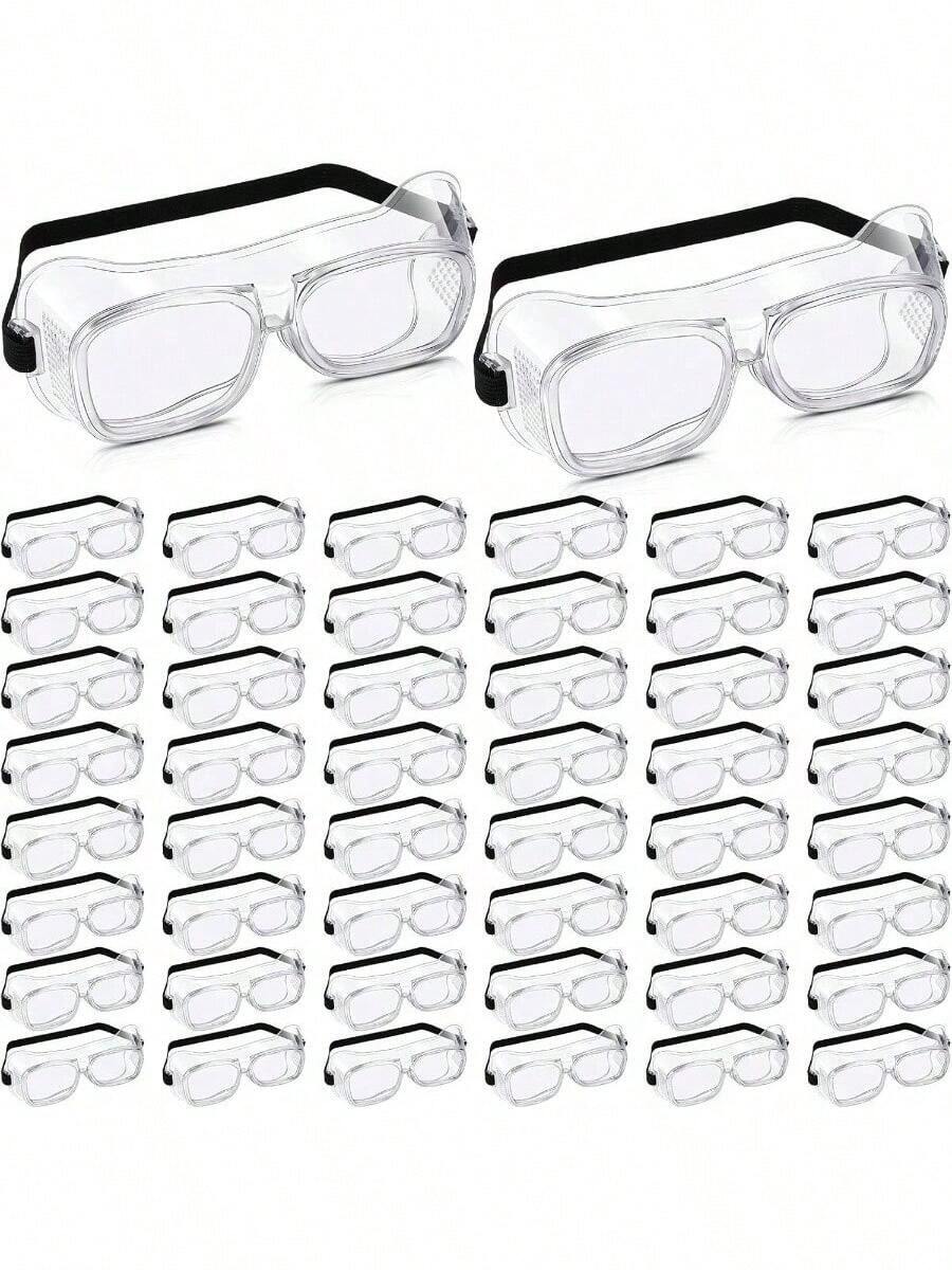 50 Pairs Safety Goggles Anti - Fog Protective Safety Glasses Anti Scratch Eye Lens Onion Goggles Anti Dust Glasses Lightweight Eyewear Science Lab Chemistry Construction - 最初的 - 查看 1