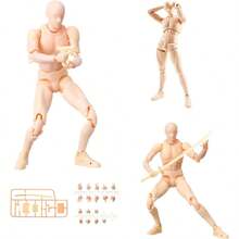 Artists Manikin Action Figure Drawing ModelFigure Model For Sketching Painting Drawing Human Mannequin Body Doll Male Action Figure Grey Male - 肉體H男 - 查看 1