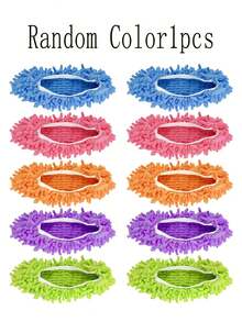 Reusable Mop Slippers, Floor Cleaning Slippers, Mop Slippers, Cleaning Cloths, Super Fiber Dust-Proof Mop Socks, Random Color Mop Socks, For Floor Cleaning, Suitable For Women, Men, Children, Home, Office, Bathroom, Kitchen, Shoe & Boot Accessories, Cleaning Tools, Mother's Day Gift, Christmas Gift, Halloween Gift, Thanksgiving Gift, Birthday Gift - Multicolor - View 9