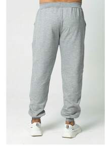 Men's Casual Polyester Sweatpants, Regular Fit With Pocket, Drawstring Belt, Perfect For Fall And Winter - Grey - View 3