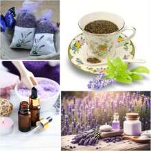 300g装薰衣草干花颗粒，香氛纯天然永生花摆件-适用于室内家居、卧室摆件、DIY干花袋、衣柜、清洁香薰袋、枕头、香囊原料、蜡烛、干花香薰、香皂、手工工艺品搭配