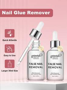 30ml Gel Nail Polish Remover, Super Strength To Remove Glitter And Dark Nail Polish, Preservative-Free, Suitable For Nails | Acetone Nail Polish Remover, Can Remove Gel, Acrylic And Dip Powder Nail Polish
