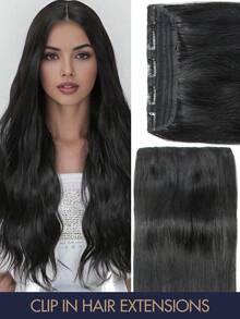 1 件 Remy 真人发片 3/4 纬纱金色棕色黑色 100% 巴西真人发片 12 英寸 - 24 英寸 5 片夹式接发无缝自然直发完美适合长发接发、接发直发纹理自然发片接发 - 彩色 - 查看 45