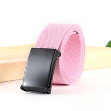 1/2 Peças Cinto de Lona para Esportes ao Ar Livre de Cor Sólida, Cinto Tático Respirável para Trabalho Masculino e Feminino, Cinto de Nylon para Esportes ao Ar Livre Juvenil, Cinto de Fivela Trançada Respirável e na Moda para Esportes, Múltiplas Cores Disponíveis, Tamanho Ajustável e Poroso, Cinto Tático