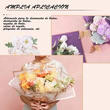 100 Hojas Papel Coreano Celofán Impermeable Doble Cara para Ramos Florales,3 Cintas + 10 Colores negro oscuro, papel de plata, lavanda, rojo oscuro, azul aguamarina, rojo plata, blanco puro, rosa, azul claro, champán - Color de borde dorado - Ver 4