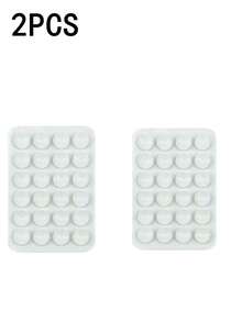 1pc Double-Sided Silicone Phone Suction Cup Accessory, Strong Suction Phone Holder, Free Sticky Mobile Phone Handle, Finger Grip, Suitable For Selfie And Video