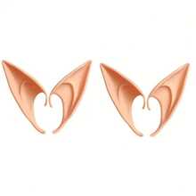 Halloween Elf Ears Cosplay Props - Pointed Elf Ears, Suitable For Role Play, Party Dress-Up And Halloween Decoration - Durable Rubber Material, Lightweight And Easy To Wear, No Feather Design, Beige And Multicolor Options, Fantasy Style, Soft And Lightweight, Essential Party Accessory