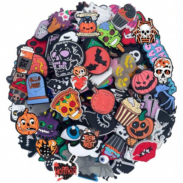 11/22/33 buc/set aleatoriu, brelocuri pentru pantofi, seria de Halloween, pentru decorarea pantofilor DIY, calitate premium, brelocuri populare, accesorii, sandale cu bule, decorațiuni pentru pantofi din PVC, accesorii pentru genți de plajă, cadou excelent pentru adolescenți, bărbați, femei și adulți.