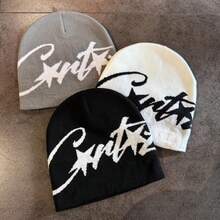 Nuevo gorro de punto de nicho para mujeres, gorro cálido de otoño e invierno, gorro de lana con forma cóncava para fotografía callejera - Blanco - Ver 2