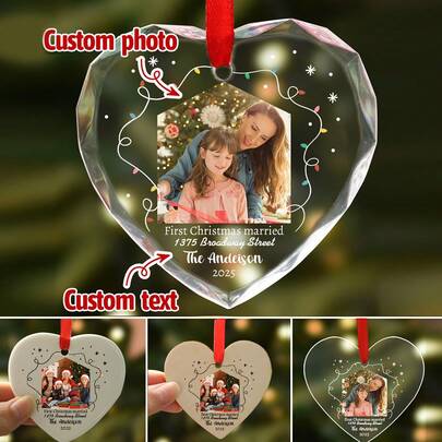 Đồ trang trí Giáng sinh cá nhân hóa, Đồ trang trí Giáng sinh tùy chỉnh với hình ảnh và văn bản, Đồ trang trí cây thông Noel tùy chỉnh, Quà tặng Giáng sinh có hình ảnh tùy chỉnh, Đồ thủ công Giáng sinh, Đồ trang trí nhà Giáng sinh, Đồ trang trí tiệc, Giáng sinh, Trang trí phòng, Acrylic/Pha lê/Gốm/Gỗ, Mẹ