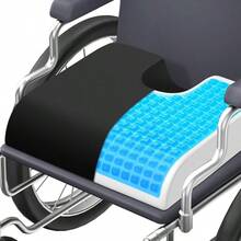 TranquilMoments Seat Cushion Gel Wheelchair Seat Cushion Ergonomic Chair Cushions For Office Chairs And Car Relieve Sciatica Back And Tailbone Pain Removable Cover And Non Slip Bottom Black - 黑色 - 查看 1