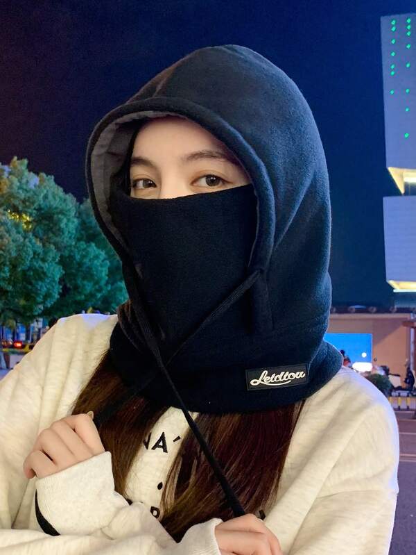 1pc Women's Autumn/Winter Thermal Lined Balaclava Hat, Men's Winter Knit Trapper Hat, Warm Washable Beanie Suitable For Autumn/Winter Daily Wear