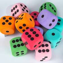 6 PIEZAS, Dados de espuma EVA extra grandes de 3,8/8 cm - Una herramienta de aprendizaje matemático de seis caras, utilizada como pelota antiestrés en el aula, un dado gigante de 6 caras extra grande, un juguete de aprendizaje educativo para aliviar la ansiedad, adecuado para juegos de mesa, portátil y ligero, es la opción perfecta para regalos de cumpleaños y vuelta al cole. Obtén tu número de la suerte.