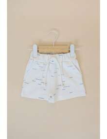 Shorts Estampado com Bolsos - Ondas