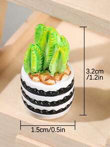 4 Stücke/8 Stücke realistische Mini-Töpfe, Miniatur-Pflanzenmodelle für Mikrolandschaftsdekoration, kleine Topfpflanzen & Grünpflanzen-Ornamente Heimdekoration Schulanfang Raumdekoration Schulmaterial