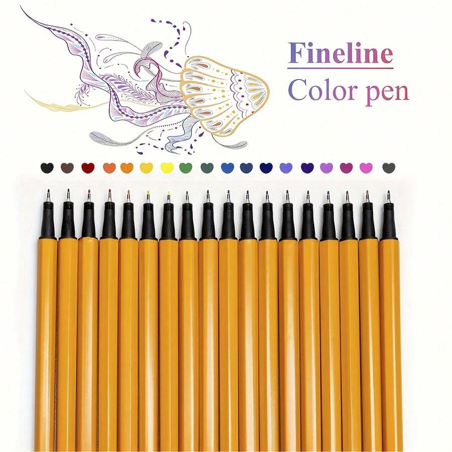 6pcs Fine Liner Pen Set - Waterproof Marker Pens, Essential For Student Drawing | Ideal For Note-Taking, Sketching And Office Supplies | Back To School Gift, Christmas Present