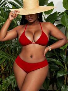 Slaydiva 2025 New Year Party Plus Size Sexy Bikini Set Summer - Red - View 3