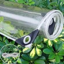 Heavy-Duty Clear Waterproof Tarp With Metal Grommets - UV Block, Tear-Resistant Transparent PVC/Vinyl Cover For RV, Boat, Car, Patio, Garage, Outdoor - All-Purpose Heavy-Duty Tarpaulin, Tarps Heavy Duty Waterproof - trong suốt - Xem 21