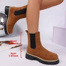 Damen Lässig Slip-On Knöchel Stiefel und Stiefeletten, vielseitig für den täglichen Gebrauch