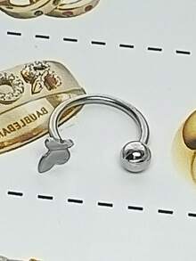 1 Stück 18 Karat vergoldeter eleganter Schmetterling Nasenring, Allergiearmer leichter Nasenstecker Ohrringe Nasen Piercing Schmuck/Nasenring/Nasen Accessoire, Titan Stahl in Goldfarbe, unisex Piercing Schmuck, geeignet für den täglichen Gebrauch oder als Geschenk