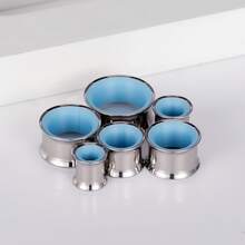 2PCS Hot 8-19MM Two-Color Stainless Steel Horn Fit Body Ear Tunnels Piercing Body Jewelry Stretcher Studs Unisex New Hypoallergenic Jewelry Women Gift