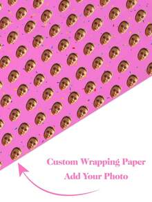 1pc Customized Wrapping Paper, Personalized Gift Wrapping Paper With Patterns And Text, Christmas Wrapping Paper, Fun Christmas Customized Gift, Party Wrapping Paper, Holiday Wrapping Paper, Wrapping Paper, Christmas Gift, Santa Claus, Santa Hat, 42*60cm, Gift For Him/Her, Holiday Calendar