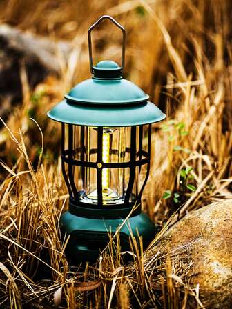 Outdoor LED Camping Lantern Portable USB Rechargeable Lamp Retro LED Light Travel Tent Lamp Portable Lanterns Fishing Lamp