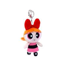 THE POWERPUFF GIRLS 有趣而充满活力的 12 厘米可爱经典飞天小女警毛绒钥匙扣花泡泡毛绒 - 非常适合背包和钥匙女孩生日圣诞礼物 - 彩色 - 查看 9