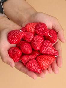 9/6/4/1 Pcs Strawberry Scented Candle Gift Set - Handmade Shaped Candles Packed In Fragrance Gift Box, Perfect For Valentine's Day Or Gift For Strawberry Lovers - Strawberry - View 9