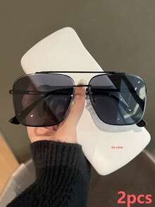 1 Cặp Kính phi công thời trang không gọng Retro dành cho nam, thích hợp để kết hợp trang phục, đi du lịch và sử dụng hàng ngày, phụ kiện đi biển, kính râm cho kỳ nghỉ hè trên bãi biển, ngoài trời, du lịch - Nhiều màu - Xem 20