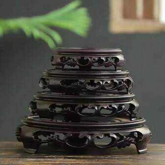 Base de soporte de maceta antigua creativa, base de plástico para bandeja de flores, soporte circular para bandeja de bonsái, decoración de base